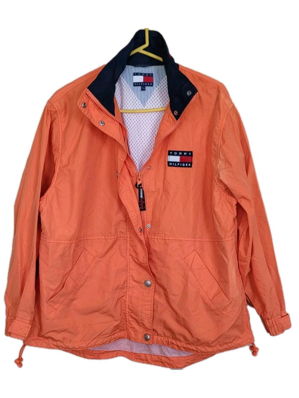 Vintage Men’s Tommy Hilfiger 90’s Jacket Windbreaker Spellout Logo Sz LG Unisex